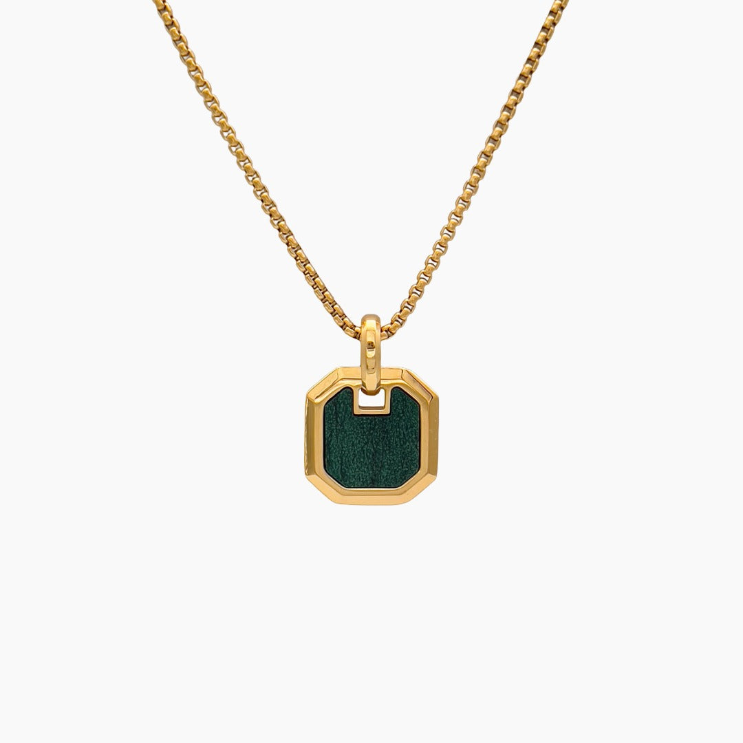 African Jade Pendant Gold – Marenca