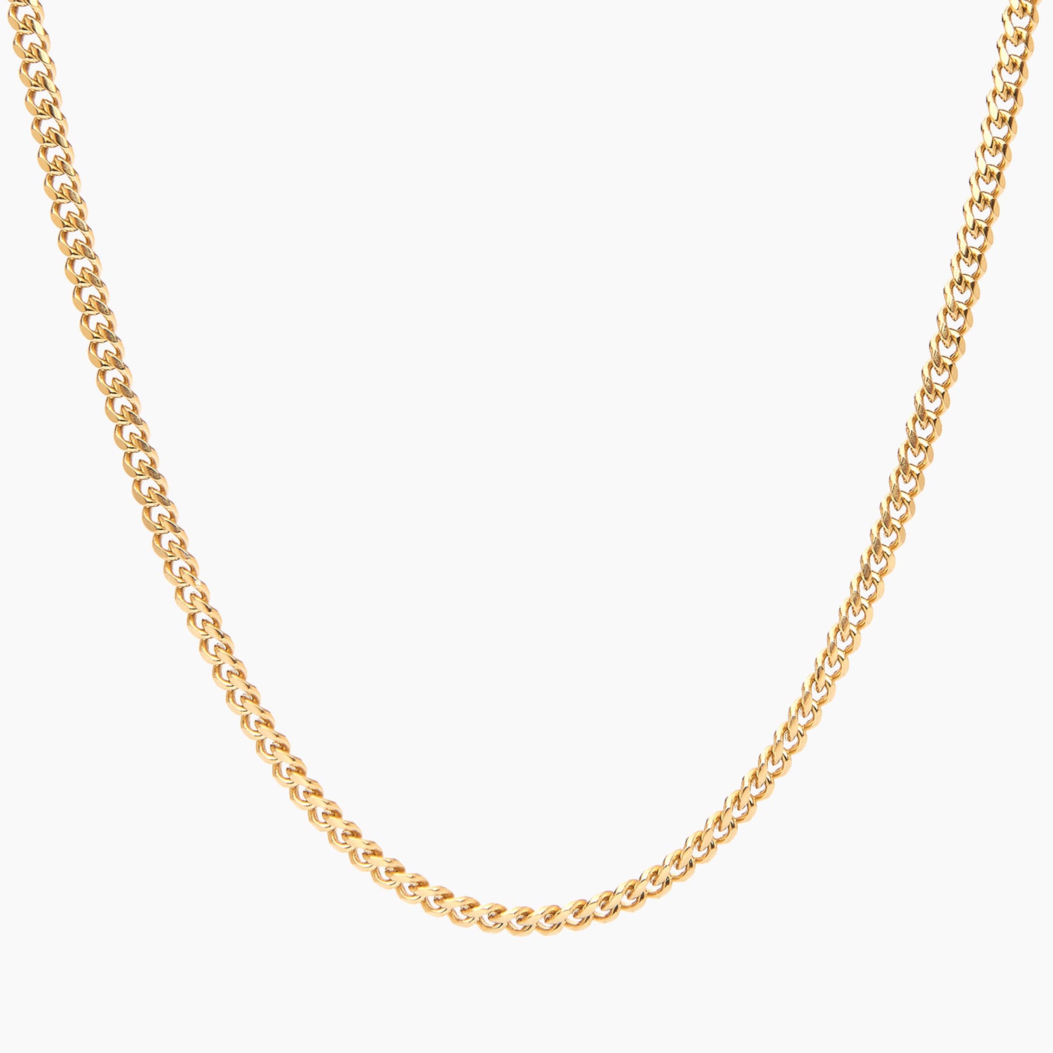 Gouden Cubaanse Schakelketting - 4 mm