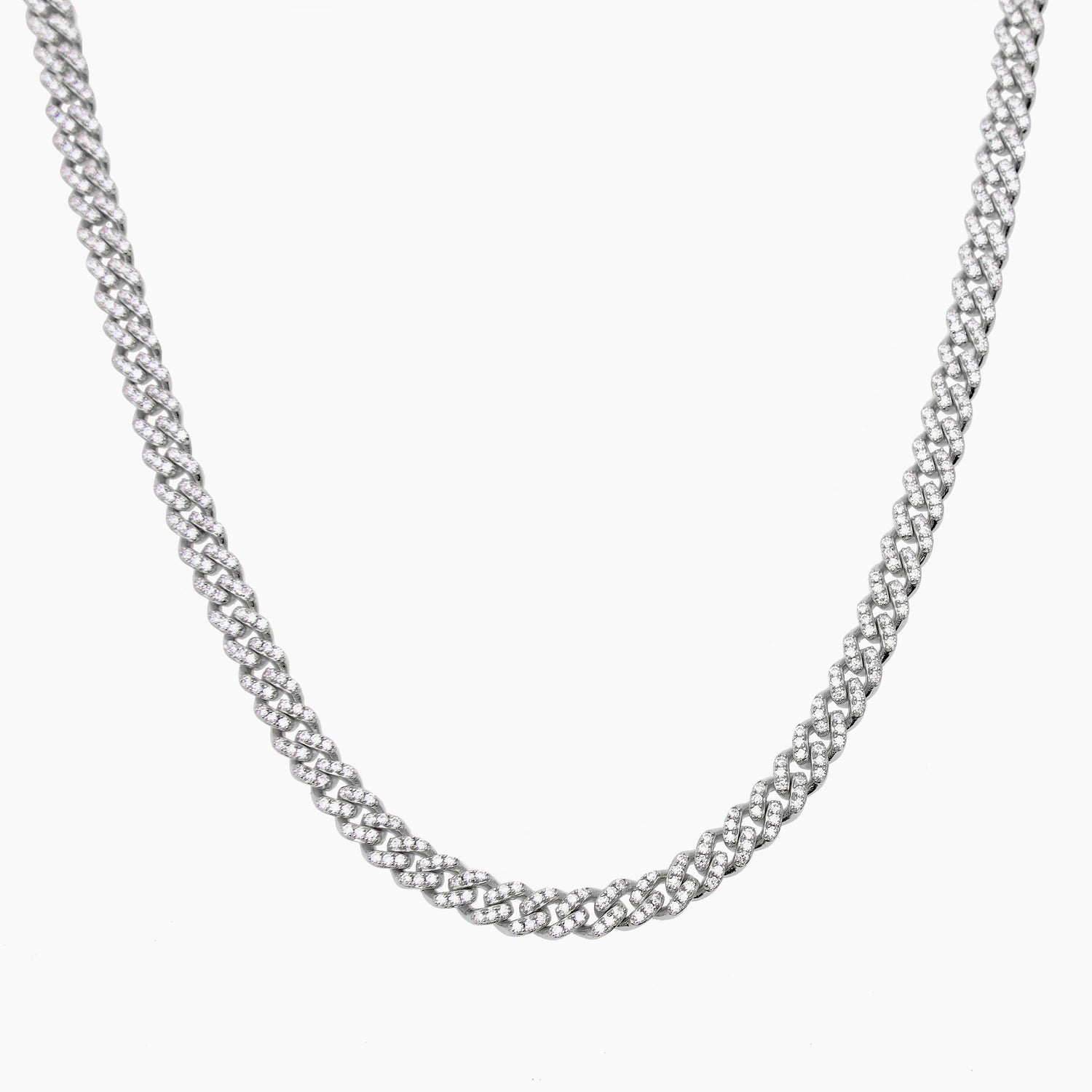 S925 Moissanite Cubaanse Schakelketting - 5mm