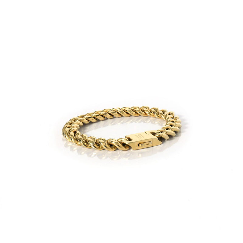 Gold Cuban Link Bracelet, product front