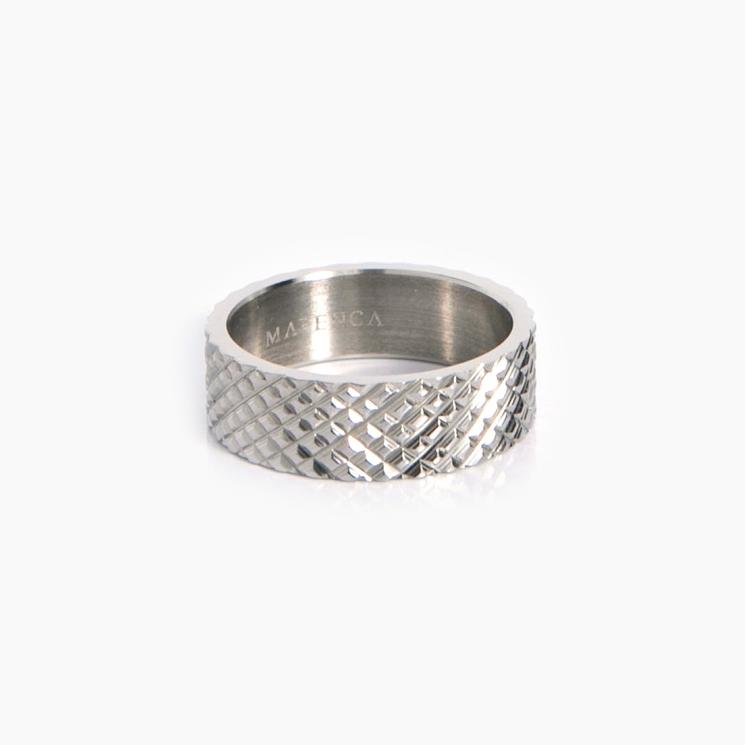 Zilveren Ring met Diamant Motief