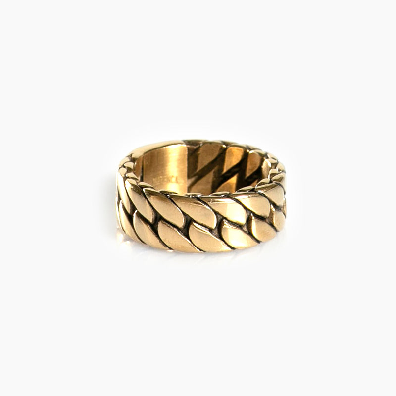 Gold Link Ring, back view