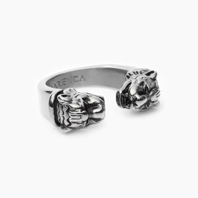 Tiger Cuff Ring Silver