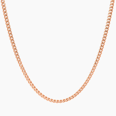 Cuban Chain Rose Gold - 4mm