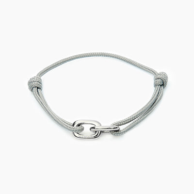 Grey Rope Bracelet Silver