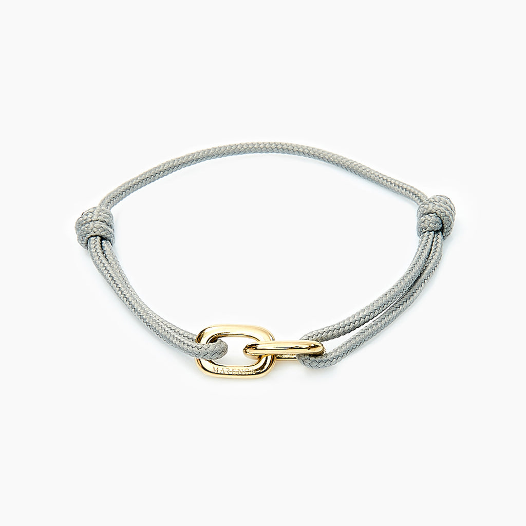 Grey Rope Bracelet Gold