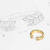 Sketch of the Marenca Gold Laurel Wreath ring