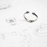 Sketch of Marenca Silver Cuff Bracelet 